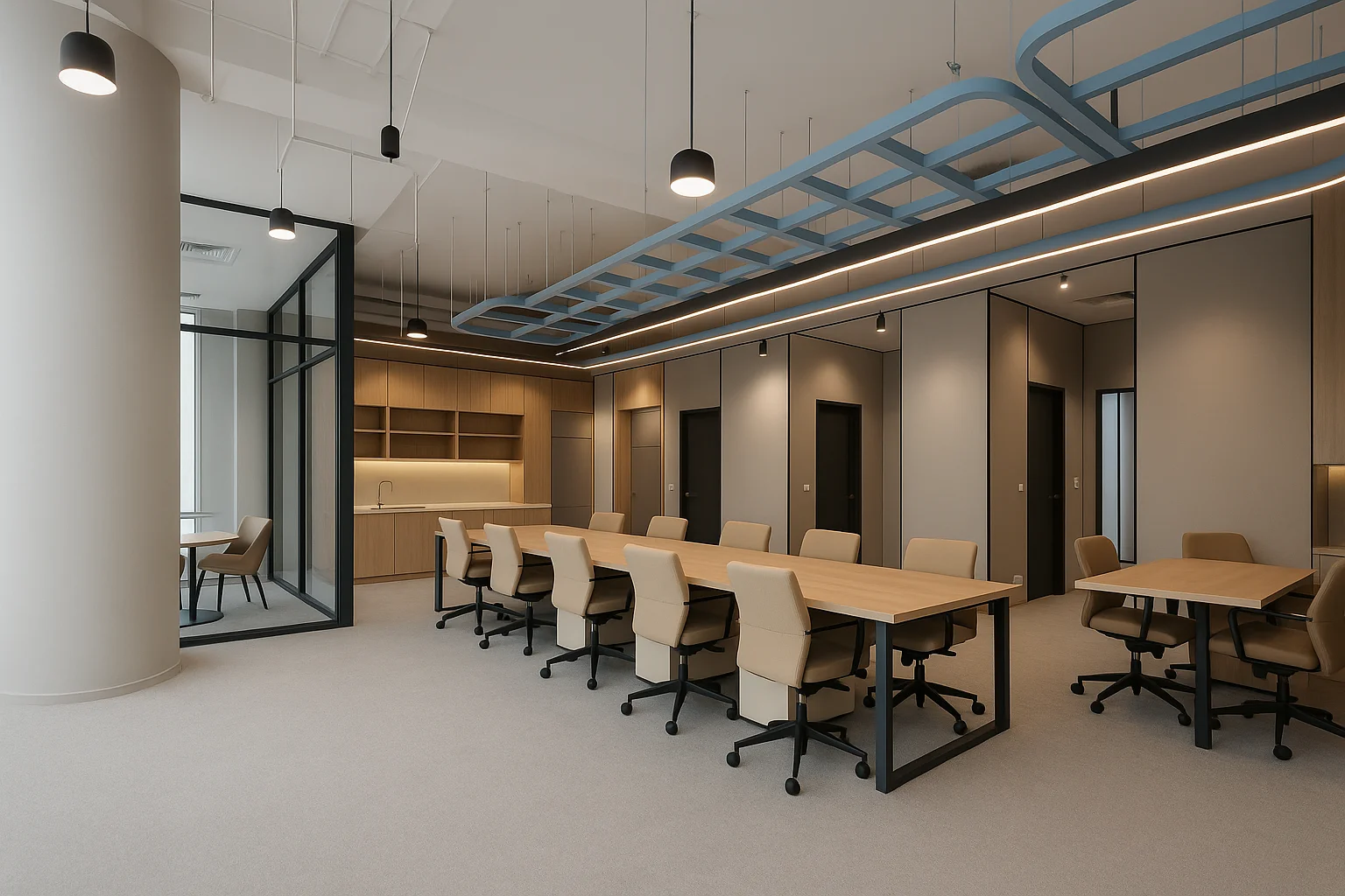 Renobros office fit-out at Oxley with glazed partitions