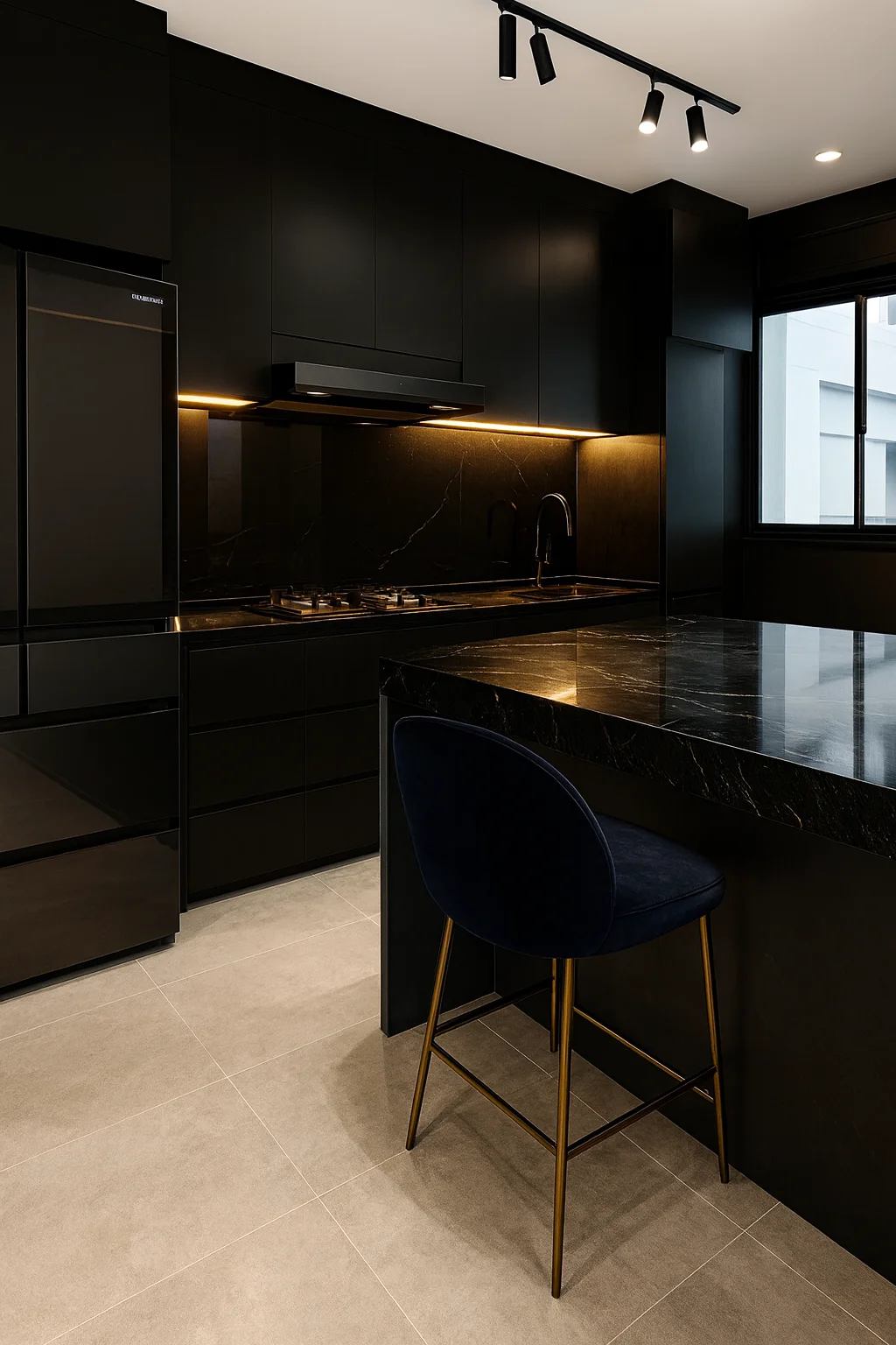Renobros custom kitchen island and cabinetry in a Bedok HDB flat